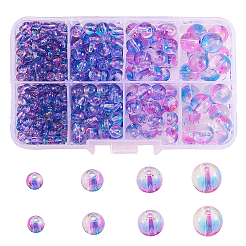 4 стили прозрачные окрашенные распылением стеклянные бусины GLAA-CJ0001-42