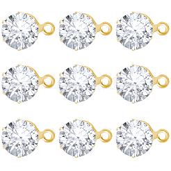 30 шт. фурнитура для сережек-гвоздиков из прозрачного кубического циркония&nbsp;EJEW-BBC0002-07B