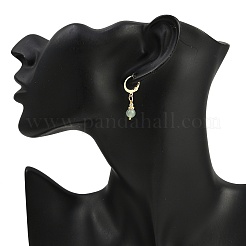 Круглые серьги-кольца из смеси натуральных и синтетических камней EJEW-JE06583