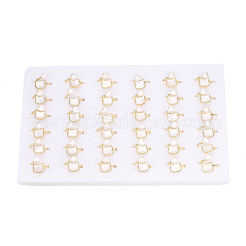 Регулируемые открытые манжеты из латуни и натурального жемчуга для женщин PEAR-N020-07J