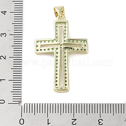 Настоящие 18к позолоченные латунные подвески с микропаве и кубическим цирконием&nbsp;KK-A209-25G