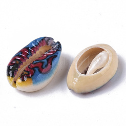 Perle di conchiglia naturale stampate&nbsp;SSHEL-R047-01-D04