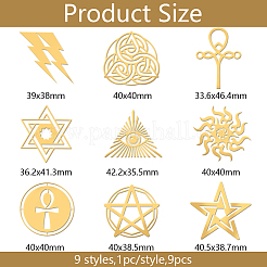 Никелевые декоративные наклейки DIY-WH0450-169