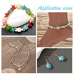 150шт 3 стиля синтетические бирюзовые бусины G-HY0001-68