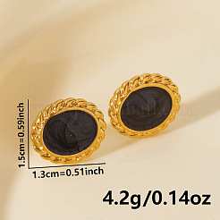 Минималистичные овальные серьги-гвоздики из нержавеющей стали&nbsp;XI8505-3