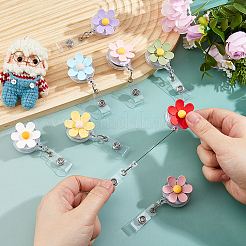 8 шт. 8-цветный цветок из ПВХ с катушкой из смолы&nbsp;AJEW-FH0006-88