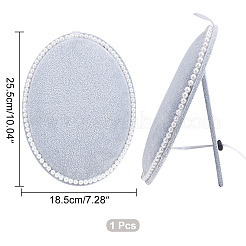 Овальные деревянные изогнутые бархатные стойки для серег с наклоном назад&nbsp;EDIS-WH0029-44A-01