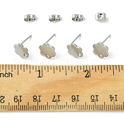 10 шт. фурнитура для сережек-гвоздиков из нержавеющей стали 201 с отверстием EJEW-FS0001-14C