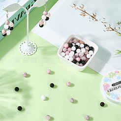 Наборы для самостоятельного изготовления браслетов из натурального белого нефрита&nbsp;DIY-SC0030-27