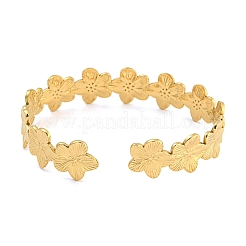 Настоящие браслеты-манжеты из нержавеющей стали 304 с покрытием из 18-каратного золота&nbsp;LS-BJEW-L695-001G-04