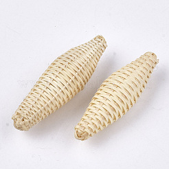 Perle di canna fatte a mano / perle intrecciate di rattan&nbsp;X-WOVE-T006-080