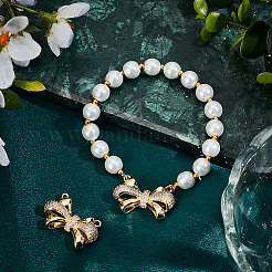 2 шт. Покрытие стойки латунь микропаве прозрачные подвески из кубического циркония&nbsp;KK-BBC0018-01