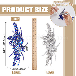 Corsages décoratifs en résine et strass en forme de fleur pour accessoires vestimentaires&nbsp;PATC-WH0021-064D