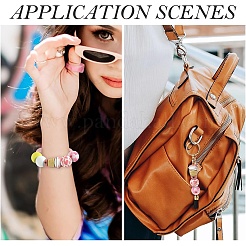 30шт 6 стиля круглые силиконовые фокусные бусины&nbsp;SIL-YW0001-99