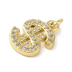 Стойки обшивки латунь микро проложить кубическую прелесть диоксида циркония&nbsp;KK-C052-32G