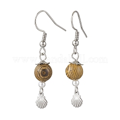 Boucles d'oreilles pendantes en acier inoxydable 304 de formes mixtes&nbsp;EJEW-JE05723-02