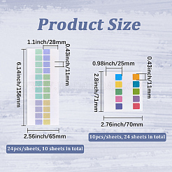 34シート2種類のスタイルの紙インデックスタブ  ミックスカラー  71~156x65~70x0.3mm&nbsp;OFST-SP0001-04