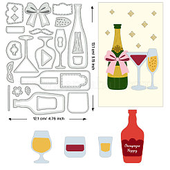 Углеродистая сталь разрезает трафареты DIY-WH0309-1827