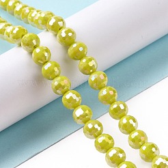 Стеклянные бусины с гальваническим покрытием &nbsp;GLAA-E036-14C