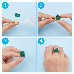 8 шт. ионное покрытие (IP) регулируемые кольца для пальцев из нержавеющей стали 304&nbsp;STAS-FI0001-01