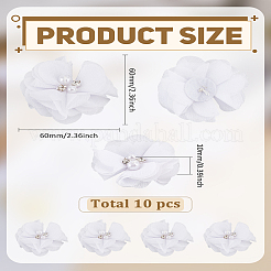 10 шт. 3D цветочные шифоновые аппликации&nbsp;PATC-LP0001-24