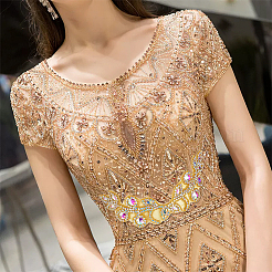 Аппликации из горного хрусталя с цветочным узором&nbsp;AJEW-FG0002-40A