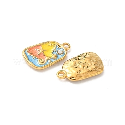 Подвески в виде морских коньков из нержавеющей стали 304 с эмалью&nbsp;STAS-I346-05G-07