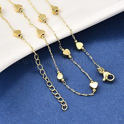 Ожерелья из латунной цепочки в форме сердца&nbsp;NJEW-M108-23G