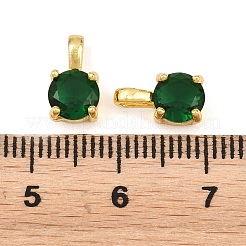 Breloques en verre pavé de laiton&nbsp;KK-K340-46G