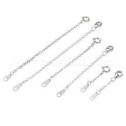 6 шт. 6-х стильный удлинитель для кабеля из стерлингового серебра&nbsp;FIND-TA0002-40