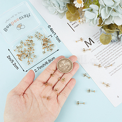 50 шт. ионное покрытие (IP) 304 нержавеющая сталь гвоздики фурнитура для сережек STAS-BBC0004-52