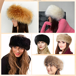 1шт. Теплые повязки на голову из пряжи из искусственного меха&nbsp;COHT-CY0001-01E