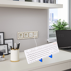 1-stufiger Acryl-Tastaturständer mit platinbeschichteten Eisenstützen&nbsp;ODIS-WH20015-06D-03