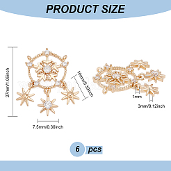 Латунные микропаве прозрачные подвески с фианитом KK-BC0010-45