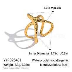 Verstellbare offene Manschettenringe aus Edelstahl 304 für Damen&nbsp;LS-YY2872