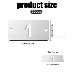 1 набор 201 подвесок-соединителей из нержавеющей стали&nbsp;FIND-GL0001-68