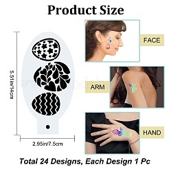 Пластиковые трафареты для рисования лица&nbsp;DIY-WH0304-582D