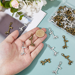 60 шт. 2 стильных подвесных украшений из сплава&nbsp;HJEW-FH00169