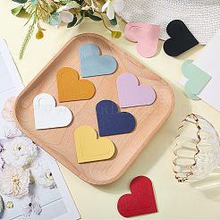 10 шт. 10 цвета PU кожа протекторы для уголков сердца AJEW-CL0001-18