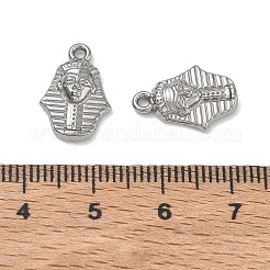 304ステンレスペンダント  ファラオのチャーム  ステンレス鋼色  16x11x3mm  穴：1.5mm&nbsp;SA-CBAE5AC-22P