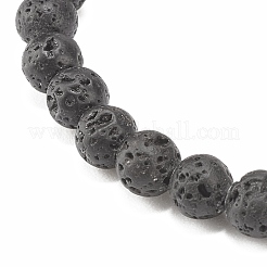 2pcs ensemble de bracelets extensibles en hématite synthétique et pierre de lave naturelle 2 couleurs&nbsp;BJEW-JB08066