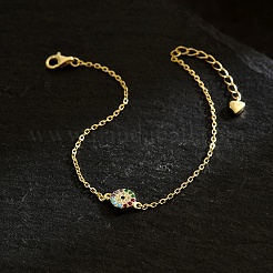 925 браслет из стерлингового серебра с прозрачными звеньями из кубического циркония с микропаве OX8749-1