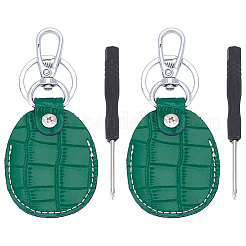 2 Set Schlüsselanhänger mit Anhänger aus Rindsleder&nbsp;KEYC-CL0001-48