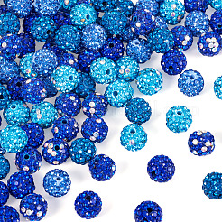 100 шт. 5 вида бусин из полимерной глины со стразами RB-TA0001-22B