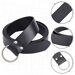 Ремень с круглым кольцом из искусственной кожи с тиснением в стиле ретро&nbsp;AJEW-WH0277-14C