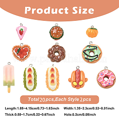 20шт 10 стиля подвески из смолы&nbsp;RESI-YW0005-02