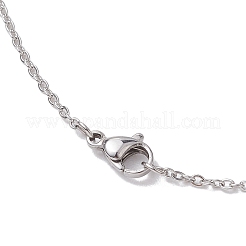 Colliers avec pendentifs en acier inoxydable 304 creux&nbsp;NJEW-JN04815-02