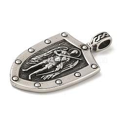 316サージカルステンレスペンダント  アンティークシルバー  天使と妖精  57x31x8mm  穴：4.5x7mm&nbsp;STAS-Z073-75AS-07