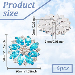 6 шт. латунные пуговицы с 1 отверстиями на ножке&nbsp;BUTT-FG0001-15E