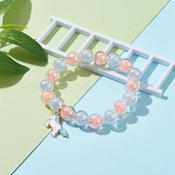 Transparente Acrylperle in Perlenstretch-Armbandsets für Kinder&nbsp;BJEW-JB06509